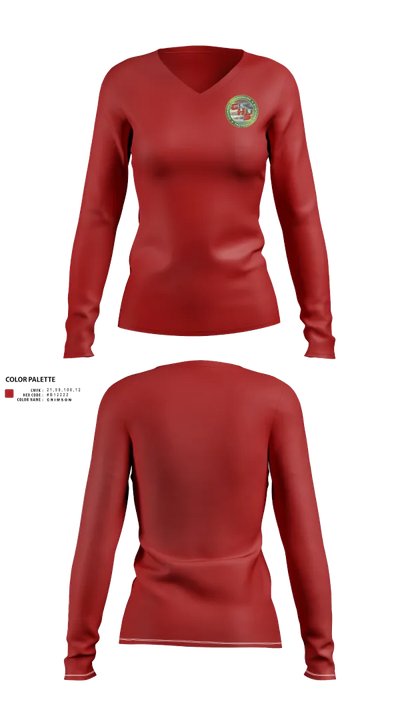 Common Hardware Systems 68002852 Women's Long Sleeve V-neck Shirt - 41