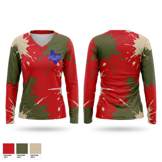Womens Long Sleeve Vneck Shirt, Texas Ballerz, Baseball, Teamtime, Team time, sublimation, custom sports apparel, team uniforms, spirit wear, spiritwear, sports uniforms, custom shirts, team store, custom team store, fundraiser sports, apparel fundraiser