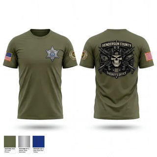 Old School Cotton Feel Shirt, Henderson County Sheriff’s Office, Police, Teamtime, Team time, sublimation, custom sports apparel, team uniforms, spirit wear, spiritwear, sports uniforms, custom shirts, team store, custom team store, fundraiser sports, apparel fundraiser