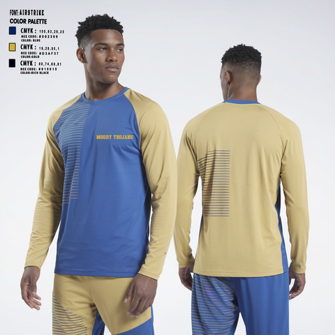 Long Sleeve Performance Shirt, Moody Trojans, Men's Basketball, Teamtime, Team time, sublimation, custom sports apparel, team uniforms, spirit wear, spiritwear, sports uniforms, custom shirts, team store, custom team store, fundraiser sports, apparel fundraiser