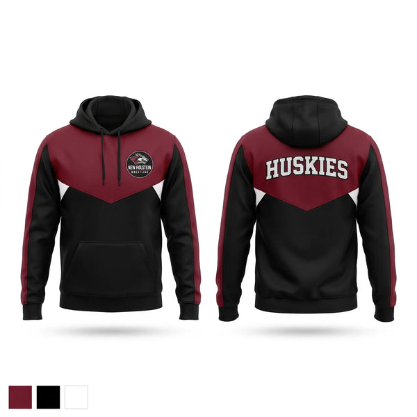 Hoodie, New Holstein Huskies, Wrestling, Teamtime, Team time, sublimation, custom sports apparel, team uniforms, spirit wear, spiritwear, sports uniforms, custom shirts, team store, custom team store, fundraiser sports, apparel fundraiser