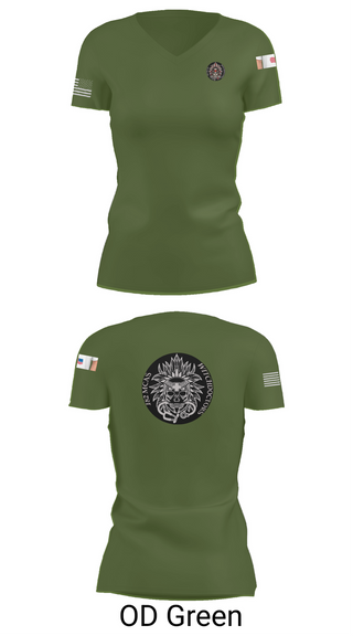 Womens Short Sleeve Vneck Shirt, , Army, Teamtime, Team time, sublimation, custom sports apparel, team uniforms, spirit wear, spiritwear, sports uniforms, custom shirts, team store, custom team store, fundraiser sports, apparel fundraiser