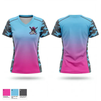 Dugout divas 33189560 Women's Short Sleeve V-neck Shirt - 1