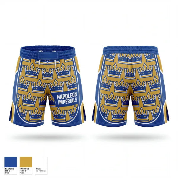 Fight Shorts, Napoleon Imperials, Wrestling, Teamtime, Team time, sublimation, custom sports apparel, team uniforms, spirit wear, spiritwear, sports uniforms, custom shirts, team store, custom team store, fundraiser sports, apparel fundraiser