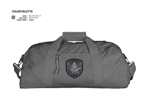 Duffle Bag, Tampa SWAT, Police, Teamtime, Team time, sublimation, custom sports apparel, team uniforms, spirit wear, spiritwear, sports uniforms, custom shirts, team store, custom team store, fundraiser sports, apparel fundraiser