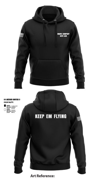 Bravo company 46th ASB 11488182 Hoodie - 3