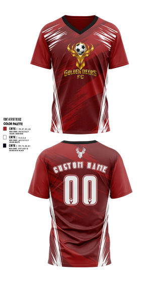 Mens Soccer Jersey, Golden Deers FC, Men's Soccer, Teamtime, Team time, sublimation, custom sports apparel, team uniforms, spirit wear, spiritwear, sports uniforms, custom shirts, team store, custom team store, fundraiser sports, apparel fundraiser