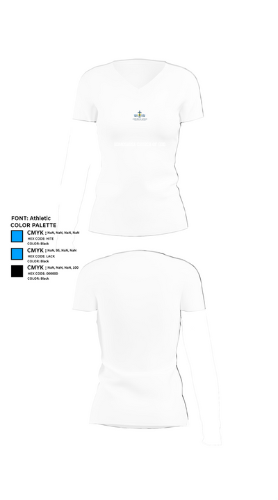 Homosassa Church of God 23123791 Women's Short Sleeve V-neck Shirt - 18