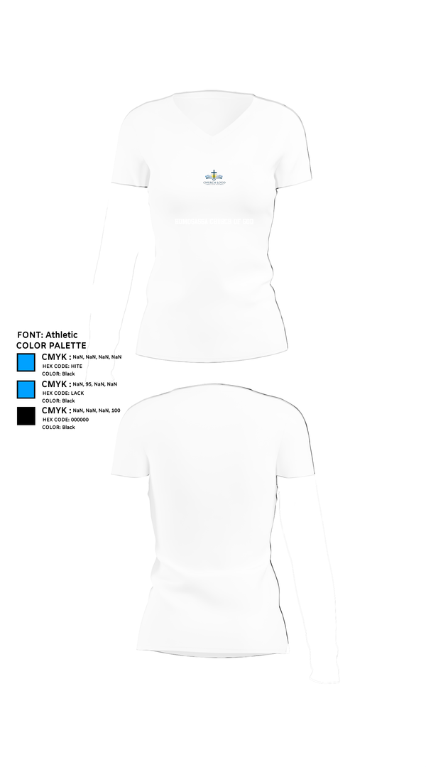 Womens Short Sleeve Vneck Shirt, Homosassa Church of God, , Teamtime, Team time, sublimation, custom sports apparel, team uniforms, spirit wear, spiritwear, sports uniforms, custom shirts, team store, custom team store, fundraiser sports, apparel fundraiser