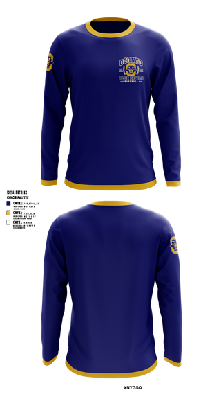 Long Sleeve Performance Shirt, Oconto Baseball, Baseball, Teamtime, Team time, sublimation, custom sports apparel, team uniforms, spirit wear, spiritwear, sports uniforms, custom shirts, team store, custom team store, fundraiser sports, apparel fundraiser