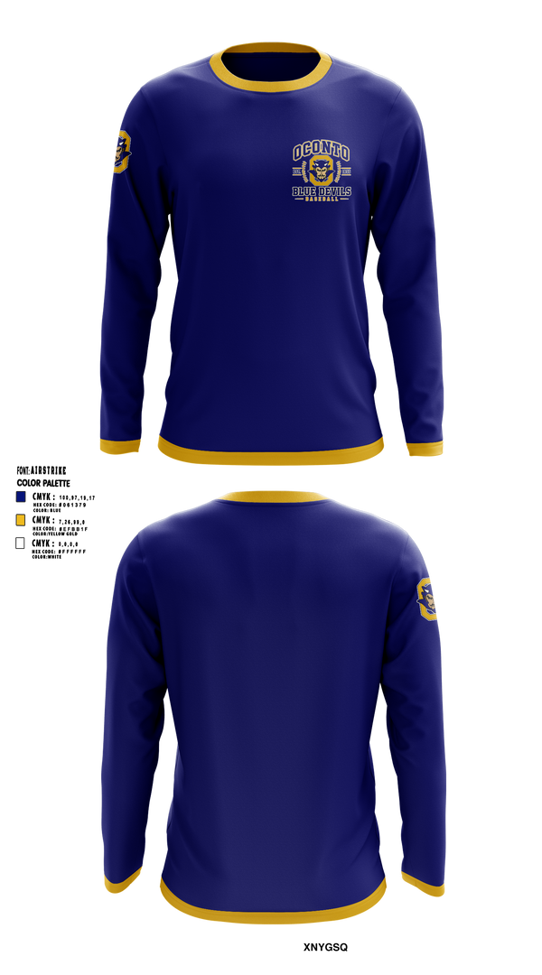 Long Sleeve Performance Shirt, Oconto Baseball, Baseball, Teamtime, Team time, sublimation, custom sports apparel, team uniforms, spirit wear, spiritwear, sports uniforms, custom shirts, team store, custom team store, fundraiser sports, apparel fundraiser