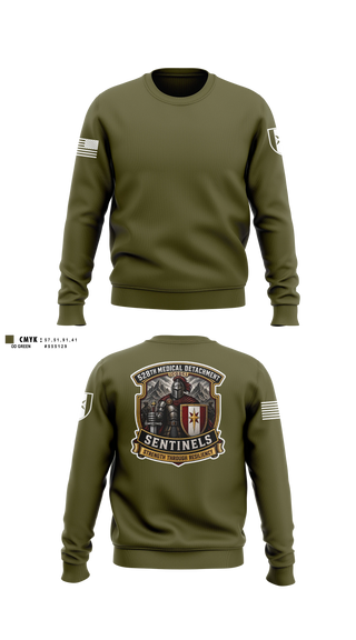 Crew Neck Sweatshirt, 528th MED DET COSC, Army, Teamtime, Team time, sublimation, custom sports apparel, team uniforms, spirit wear, spiritwear, sports uniforms, custom shirts, team store, custom team store, fundraiser sports, apparel fundraiser