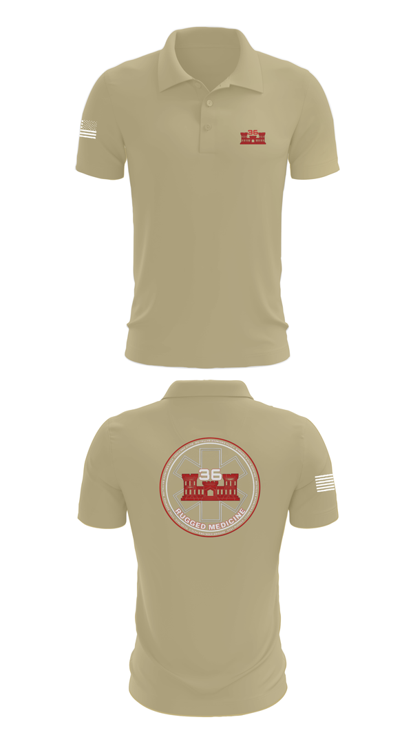 Short Sleeve Performance Polo, 36 Engineer Brigade, Army, Teamtime, Team time, sublimation, custom sports apparel, team uniforms, spirit wear, spiritwear, sports uniforms, custom shirts, team store, custom team store, fundraiser sports, apparel fundraiser