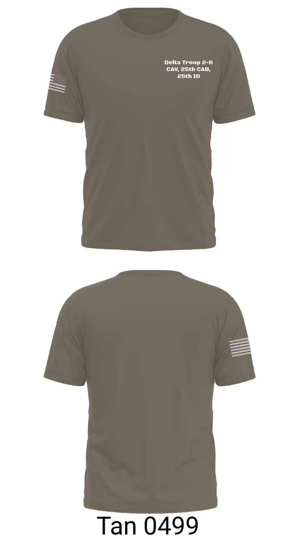 Short Sleeve Performance Shirt, Delta Troop 2-6 CAV, 25th CAB, 25th ID, Army, Teamtime, Team time, sublimation, custom sports apparel, team uniforms, spirit wear, spiritwear, sports uniforms, custom shirts, team store, custom team store, fundraiser sports, apparel fundraiser
