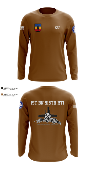 Long Sleeve Performance Shirt, 1st BN 515th RTI, Army, Teamtime, Team time, sublimation, custom sports apparel, team uniforms, spirit wear, spiritwear, sports uniforms, custom shirts, team store, custom team store, fundraiser sports, apparel fundraiser