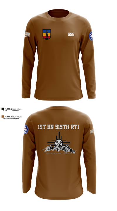1st BN 515th RTI 17257625 Long Sleeve Performance Shirt 4
