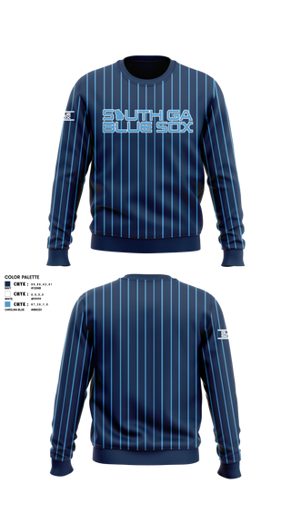 Crew Neck Sweatshirt, South GA Blue Sox, Baseball, Teamtime, Team time, sublimation, custom sports apparel, team uniforms, spirit wear, spiritwear, sports uniforms, custom shirts, team store, custom team store, fundraiser sports, apparel fundraiser