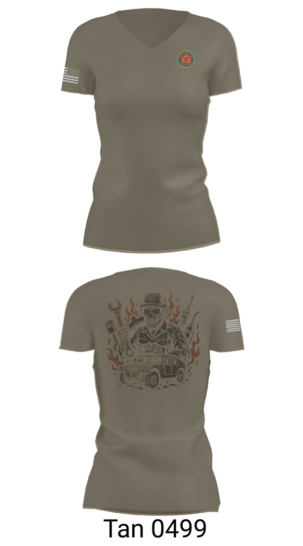 Womens Short Sleeve Vneck Shirt, 4th Combat Engineer Battalion A Co, Marines, Teamtime, Team time, sublimation, custom sports apparel, team uniforms, spirit wear, spiritwear, sports uniforms, custom shirts, team store, custom team store, fundraiser sports, apparel fundraiser