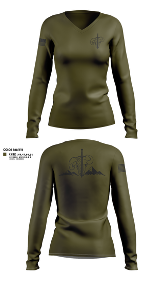 Womens Long Sleeve Vneck Shirt, Denver Special Response Team, Police, Teamtime, Team time, sublimation, custom sports apparel, team uniforms, spirit wear, spiritwear, sports uniforms, custom shirts, team store, custom team store, fundraiser sports, apparel fundraiser