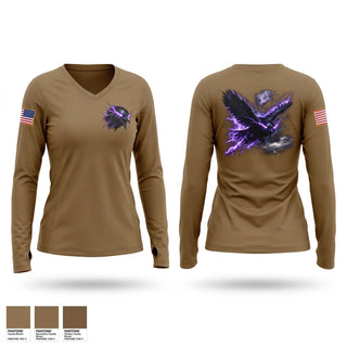 Womens Long Sleeve Vneck Shirt, 4th MDEB SigCo, Army, Teamtime, Team time, sublimation, custom sports apparel, team uniforms, spirit wear, spiritwear, sports uniforms, custom shirts, team store, custom team store, fundraiser sports, apparel fundraiser