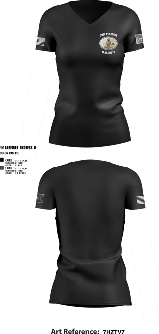 Womens Short Sleeve Vneck Shirt, 2nd Plt, Doghouse Company, 1/3 TOG, , Teamtime, Team time, sublimation, custom sports apparel, team uniforms, spirit wear, spiritwear, sports uniforms, custom shirts, team store, custom team store, fundraiser sports, apparel fundraiser