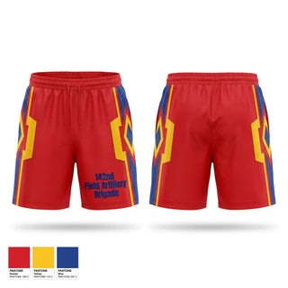Athletic Shorts With Pockets, 142nd Field Artillery Brigade, Army, Teamtime, Team time, sublimation, custom sports apparel, team uniforms, spirit wear, spiritwear, sports uniforms, custom shirts, team store, custom team store, fundraiser sports, apparel fundraiser
