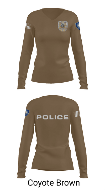 Vincennes Police Department 76255219 Women's Long Sleeve V-neck Shirt - 16