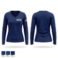 Amber Fire Department Women's Long Sleeve V-neck Shirt - 1