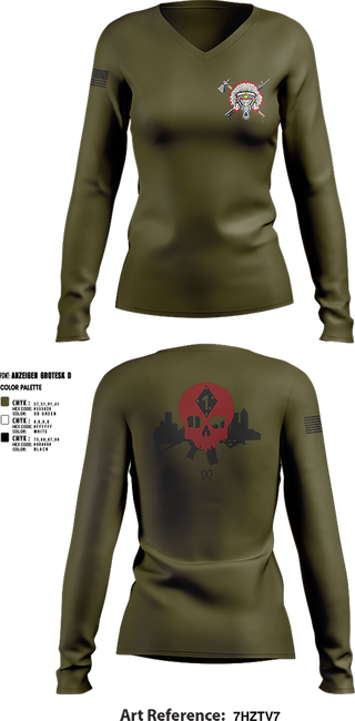 Womens Long Sleeve Vneck Shirt, Blackfoot, , Teamtime, Team time, sublimation, custom sports apparel, team uniforms, spirit wear, spiritwear, sports uniforms, custom shirts, team store, custom team store, fundraiser sports, apparel fundraiser