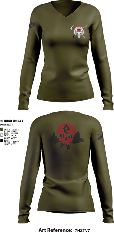 Blackfoot 25771911 Women's Long Sleeve V-neck Shirt - 5