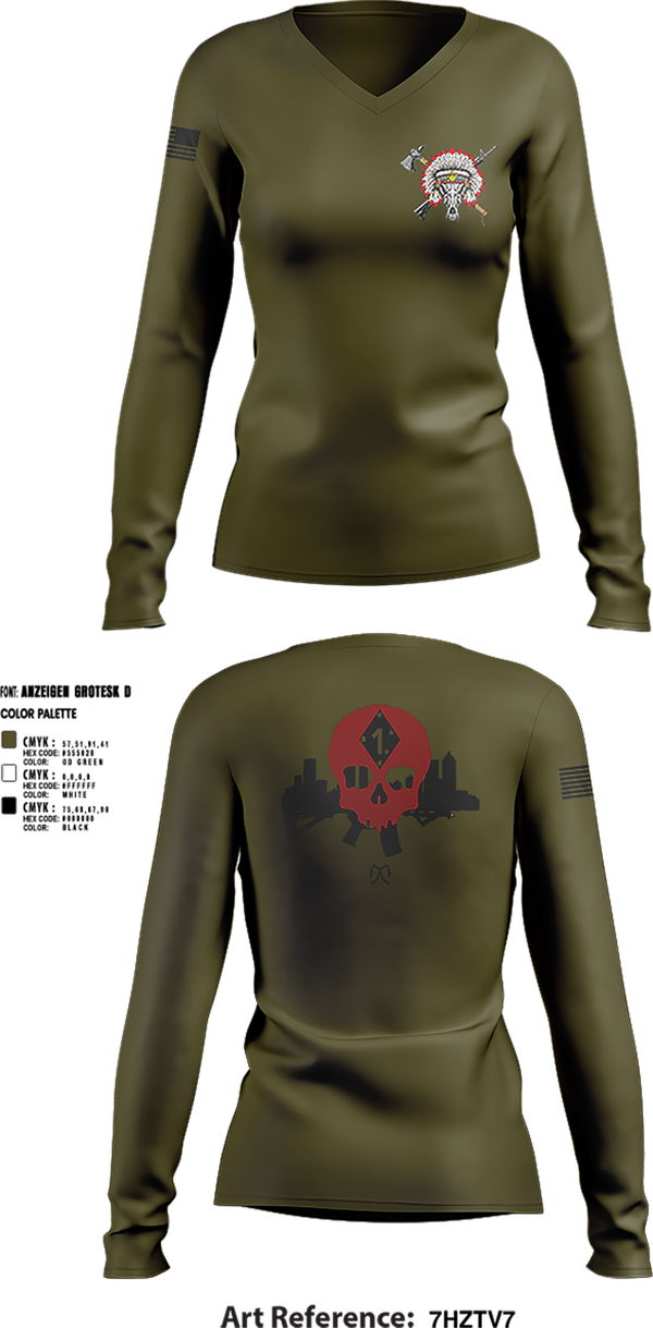 Womens Long Sleeve Vneck Shirt, Blackfoot, , Teamtime, Team time, sublimation, custom sports apparel, team uniforms, spirit wear, spiritwear, sports uniforms, custom shirts, team store, custom team store, fundraiser sports, apparel fundraiser