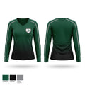 Quad City A's Women's Long Sleeve V-neck Shirt - 1