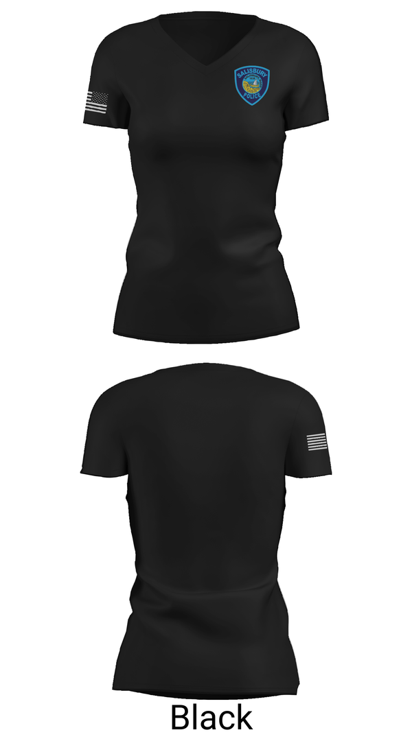 Womens Short Sleeve Vneck Shirt, Salisbury Police, Police, Teamtime, Team time, sublimation, custom sports apparel, team uniforms, spirit wear, spiritwear, sports uniforms, custom shirts, team store, custom team store, fundraiser sports, apparel fundraiser