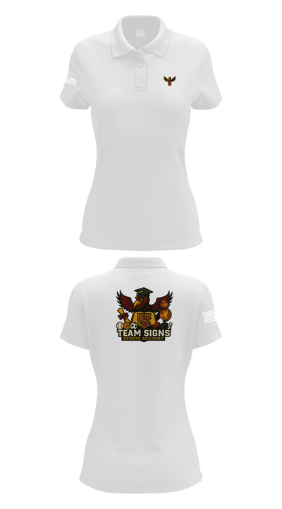 Team Signs Sports Academy 72258111 Women's Short Sleeve Performance Polo  - 17