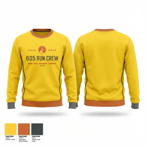Crew Neck Sweatshirt, 605 Running Company Downtown, Spirit Store, Teamtime, Team time, sublimation, custom sports apparel, team uniforms, spirit wear, spiritwear, sports uniforms, custom shirts, team store, custom team store, fundraiser sports, apparel fundraiser