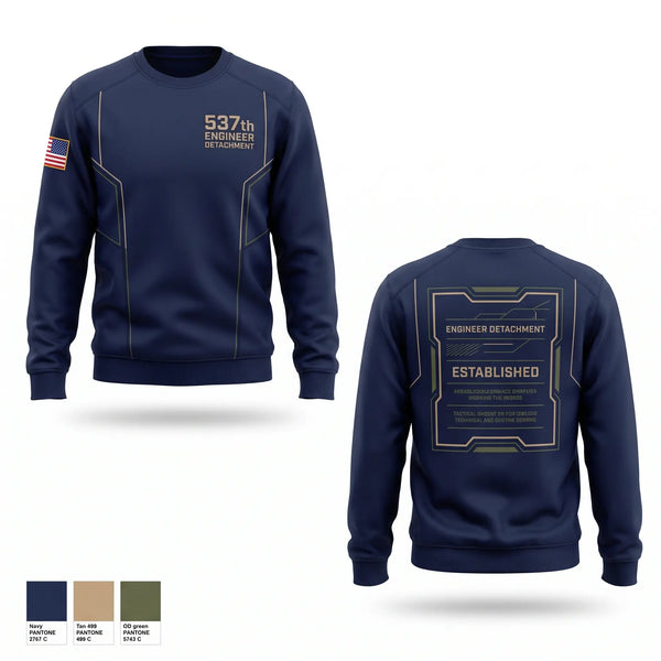 Crew Neck Sweatshirt, 537th Engineer Detachment, Army, Teamtime, Team time, sublimation, custom sports apparel, team uniforms, spirit wear, spiritwear, sports uniforms, custom shirts, team store, custom team store, fundraiser sports, apparel fundraiser