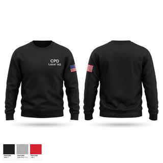 Crew Neck Sweatshirt, CPD Local 143, Police, Teamtime, Team time, sublimation, custom sports apparel, team uniforms, spirit wear, spiritwear, sports uniforms, custom shirts, team store, custom team store, fundraiser sports, apparel fundraiser