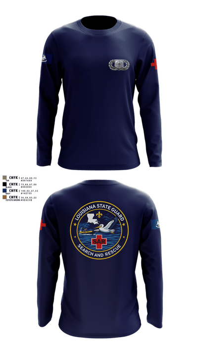 Louisiana State Guard 59908555 Long Sleeve Performance Shirt 11