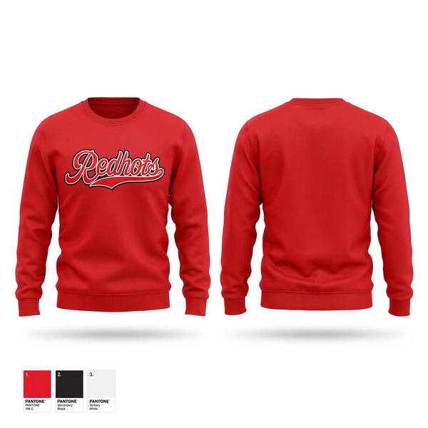 Crew Neck Sweatshirt, Redhots, Baseball, Teamtime, Team time, sublimation, custom sports apparel, team uniforms, spirit wear, spiritwear, sports uniforms, custom shirts, team store, custom team store, fundraiser sports, apparel fundraiser