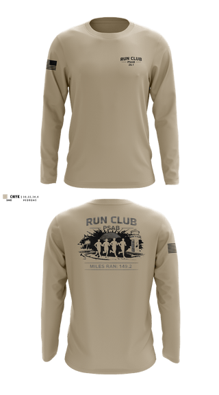 Long Sleeve Performance Shirt, RUN CLUB (PSAB), Air Force, Teamtime, Team time, sublimation, custom sports apparel, team uniforms, spirit wear, spiritwear, sports uniforms, custom shirts, team store, custom team store, fundraiser sports, apparel fundraiser