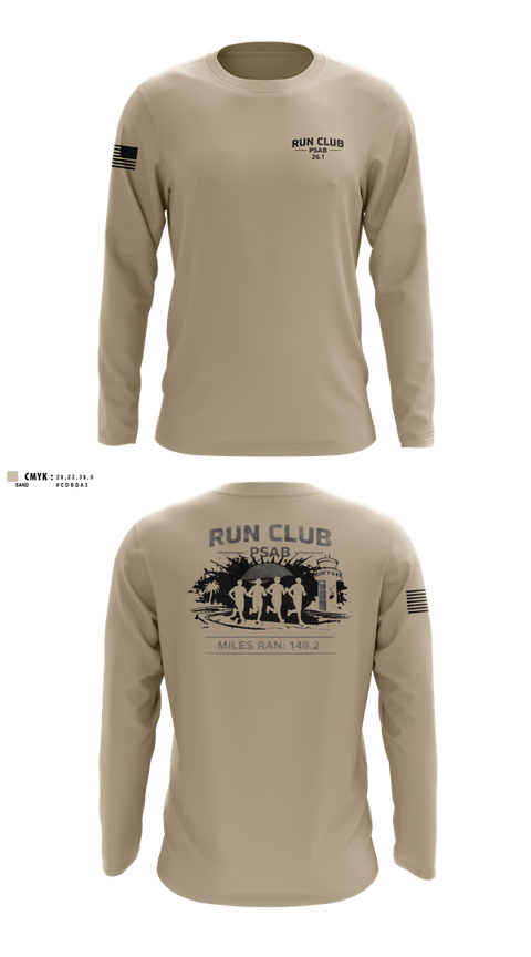Long Sleeve Performance Shirt, RUN CLUB (PSAB), Air Force, Teamtime, Team time, sublimation, custom sports apparel, team uniforms, spirit wear, spiritwear, sports uniforms, custom shirts, team store, custom team store, fundraiser sports, apparel fundraiser