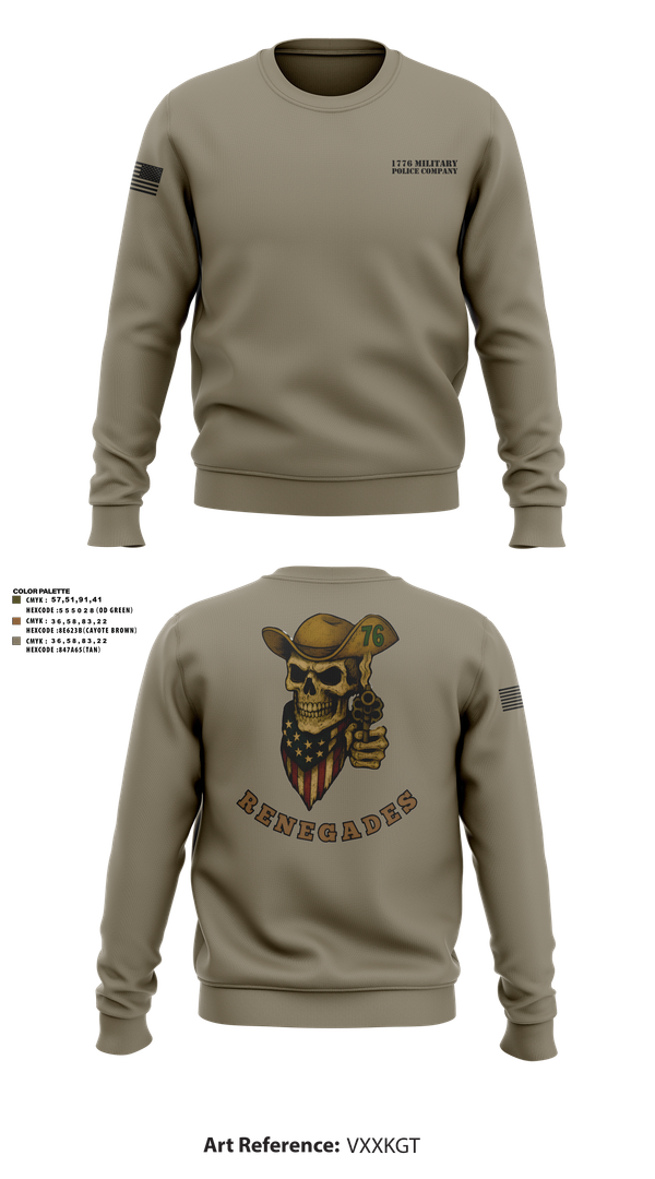 Crew Neck Sweatshirt, 1776 Military Police Company, , Teamtime, Team time, sublimation, custom sports apparel, team uniforms, spirit wear, spiritwear, sports uniforms, custom shirts, team store, custom team store, fundraiser sports, apparel fundraiser