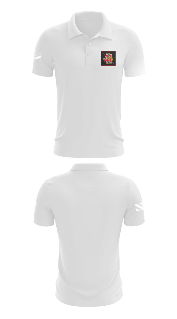 Short Sleeve Performance Polo, Ladder 41, Fire Department, Teamtime, Team time, sublimation, custom sports apparel, team uniforms, spirit wear, spiritwear, sports uniforms, custom shirts, team store, custom team store, fundraiser sports, apparel fundraiser
