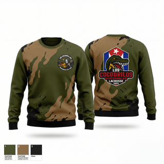 Crew Neck Sweatshirt, Los Cocodrilos, Men's Lacrosse, Teamtime, Team time, sublimation, custom sports apparel, team uniforms, spirit wear, spiritwear, sports uniforms, custom shirts, team store, custom team store, fundraiser sports, apparel fundraiser