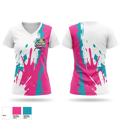 Coastal Chaos Women's Short Sleeve V-neck Shirt - 1