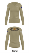 KISARAZU COMBAT TRAINING UNIT Women's Long Sleeve V-neck Shirt - 97