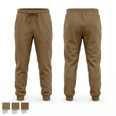 Sweatpants, Fox company reapers, National Guard, Teamtime, Team time, sublimation, custom sports apparel, team uniforms, spirit wear, spiritwear, sports uniforms, custom shirts, team store, custom team store, fundraiser sports, apparel fundraiser