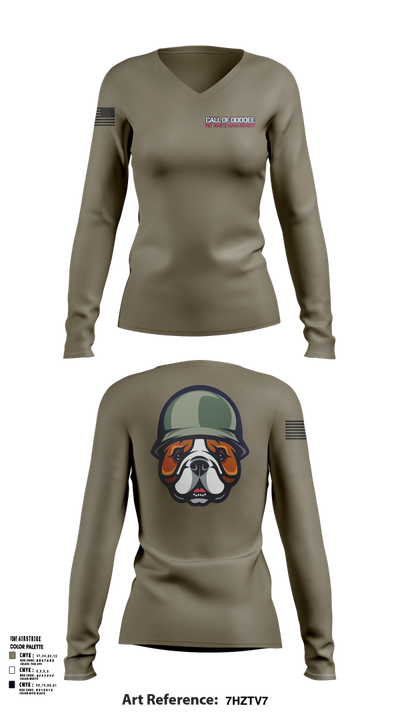 Indy Radio Platoon 10234991 Women's Long Sleeve V-neck Shirt - 102