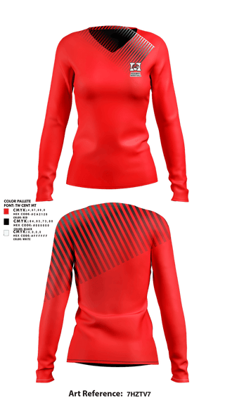 Womens Long Sleeve Vneck Shirt, Manchester High School Redhawks, Women's Basketball, Teamtime, Team time, sublimation, custom sports apparel, team uniforms, spirit wear, spiritwear, sports uniforms, custom shirts, team store, custom team store, fundraiser sports, apparel fundraiser