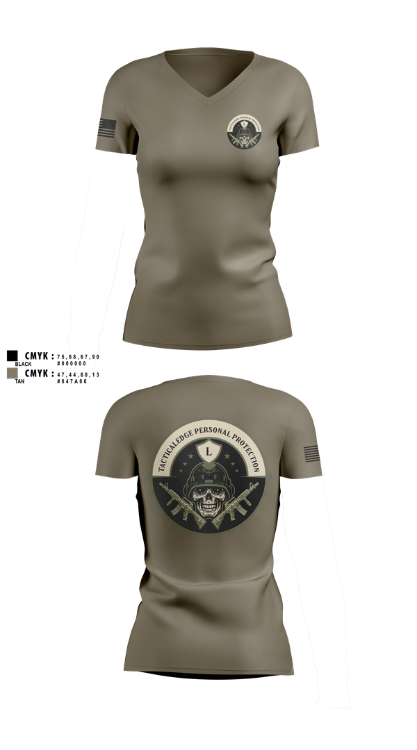 Womens Short Sleeve Vneck Shirt, Tactical Edge personal protection, , Teamtime, Team time, sublimation, custom sports apparel, team uniforms, spirit wear, spiritwear, sports uniforms, custom shirts, team store, custom team store, fundraiser sports, apparel fundraiser